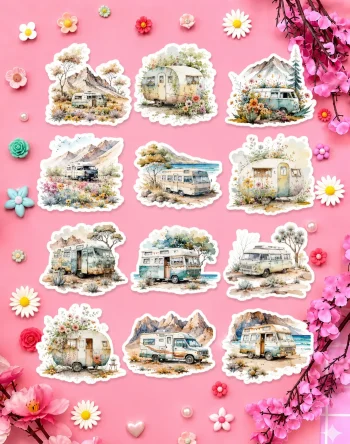Camping Van Stickers