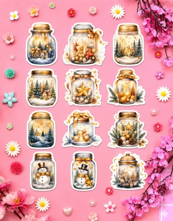 Christmas Jar Stickers