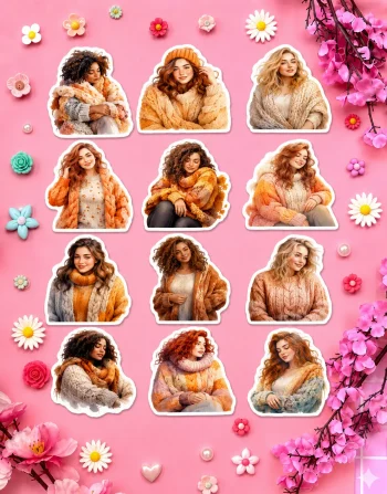 Cozy Girls Stickers