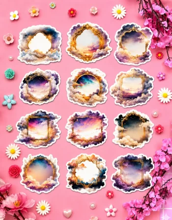 Gold Frame Stickers