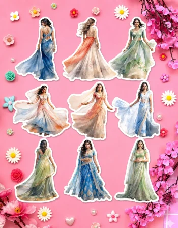 Indian Girl Stickers