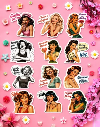 Retro Girls Stickers