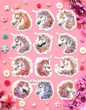 Royal Unicorn Stickers