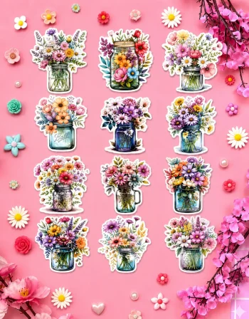 Vase of Flowers Stickers