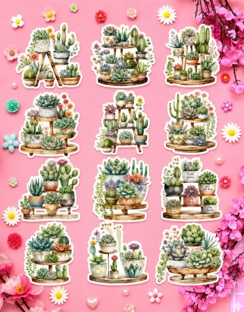 Succulent Stand Stickers