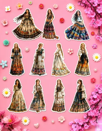 Traditional Women Stickers