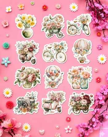 Watercolor Vintage Stickers
