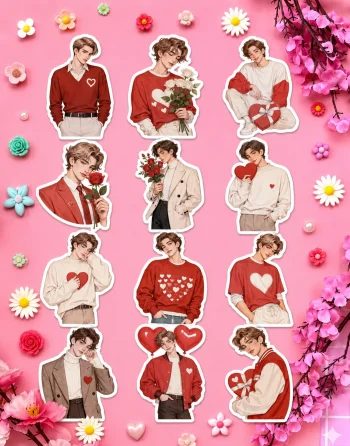 Valentine Boys Stickers