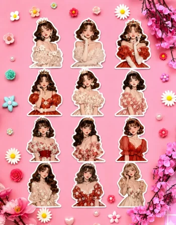Princess Girl Stickers