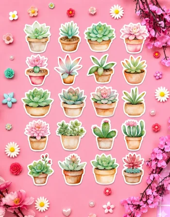 Succulent Stickers