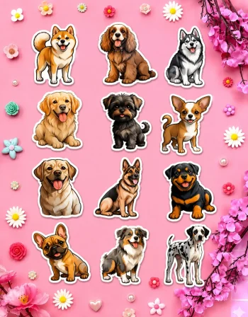 Cute Dogs Stickers