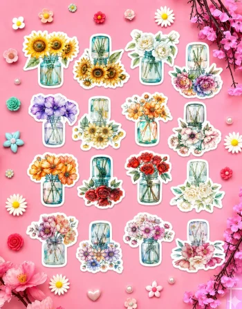 Flower Jars Stickers