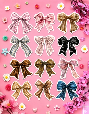 Vintage Bows Stickers