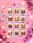 Autumn in Jar Stickers